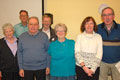 Visitors from abroad - L to R - Barbara Pickford (Scotland), Jeff Morris (South Africa), Maurice Dorikens (Belgium),
		   David Pickford (Scotland), Lilian Webb & Evelyn Daly (Ireland) & Willem van de Berg (Netherlands)